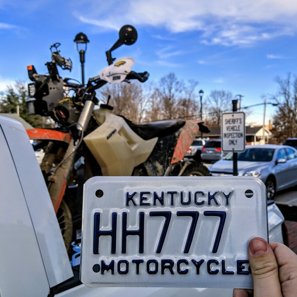 photo of license plate after registration