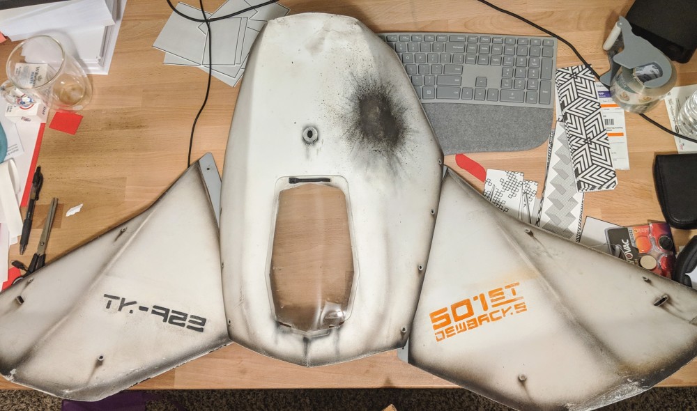 the replacement fiberglass fairing